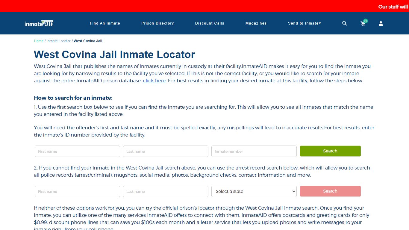 West Covina Jail Inmate Locator - Help for Inmates Before ...